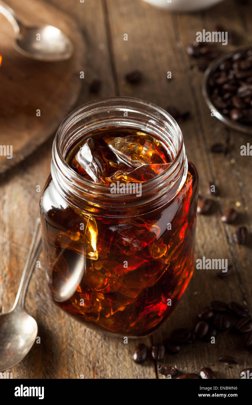 Homemade Cold Brew Coffee to Drink for Breakfast Stock Photo