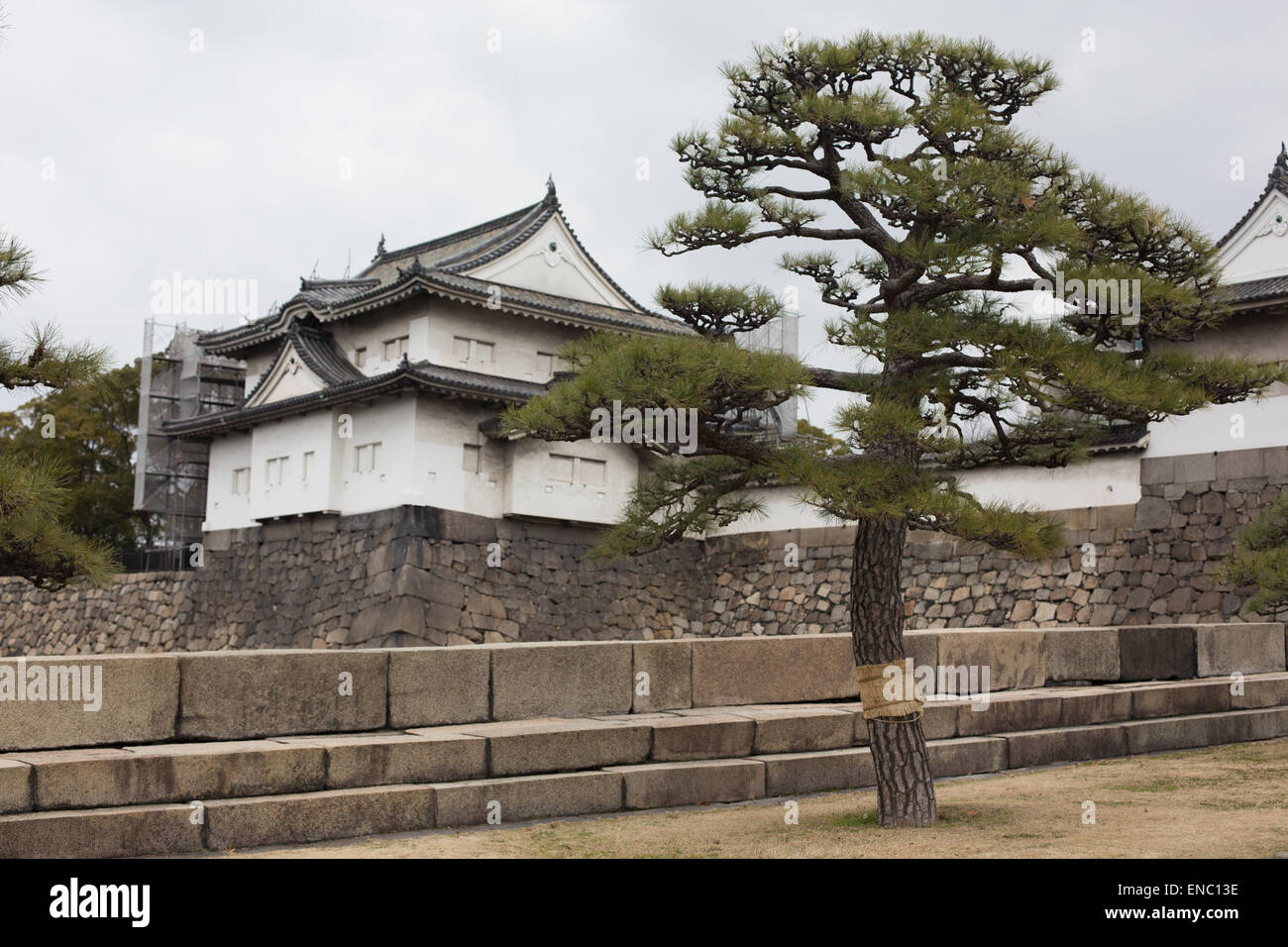 Entrance to Osaka Castle, Osaka, Japan. Stock Photo