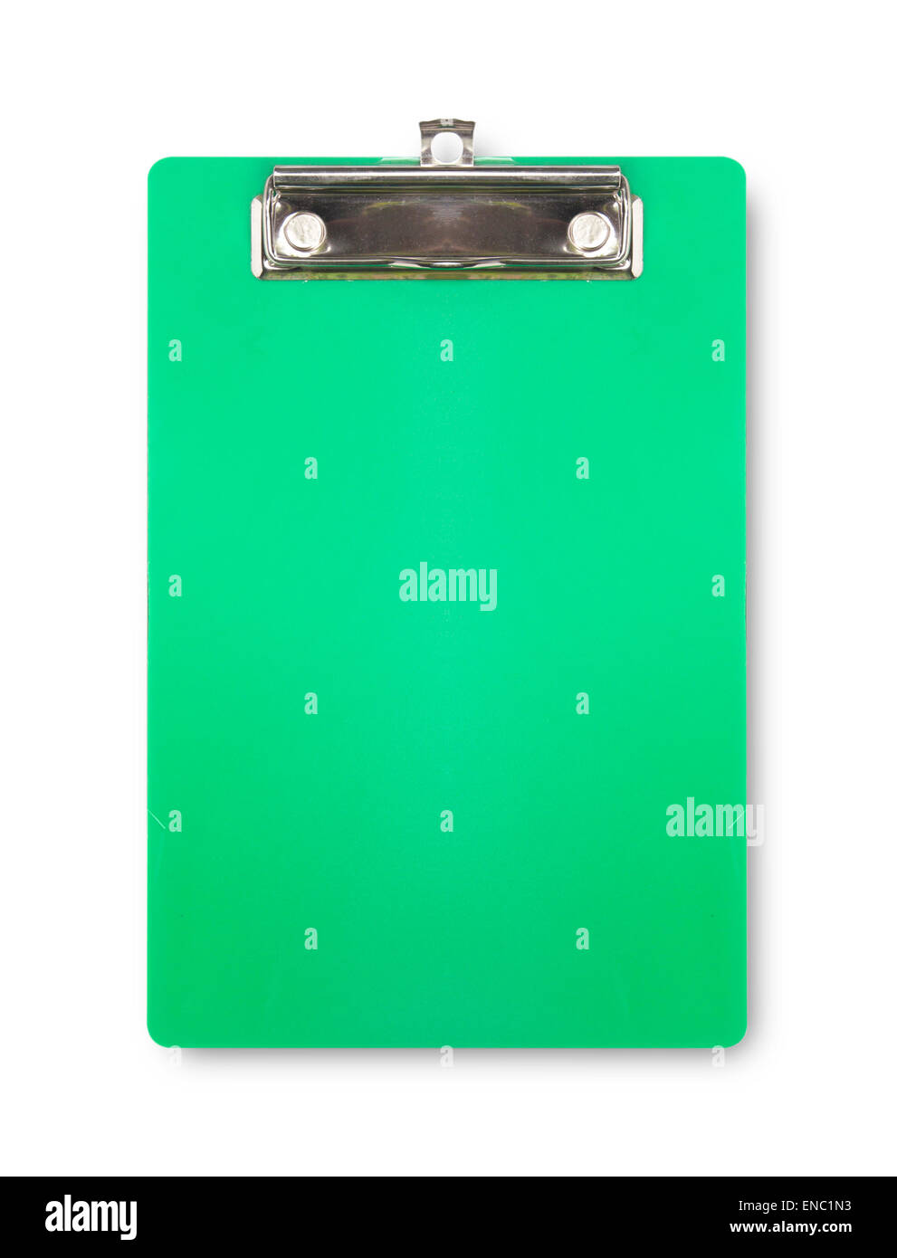 Green Plastic clipboard isolated on white background Stock Photo Alamy