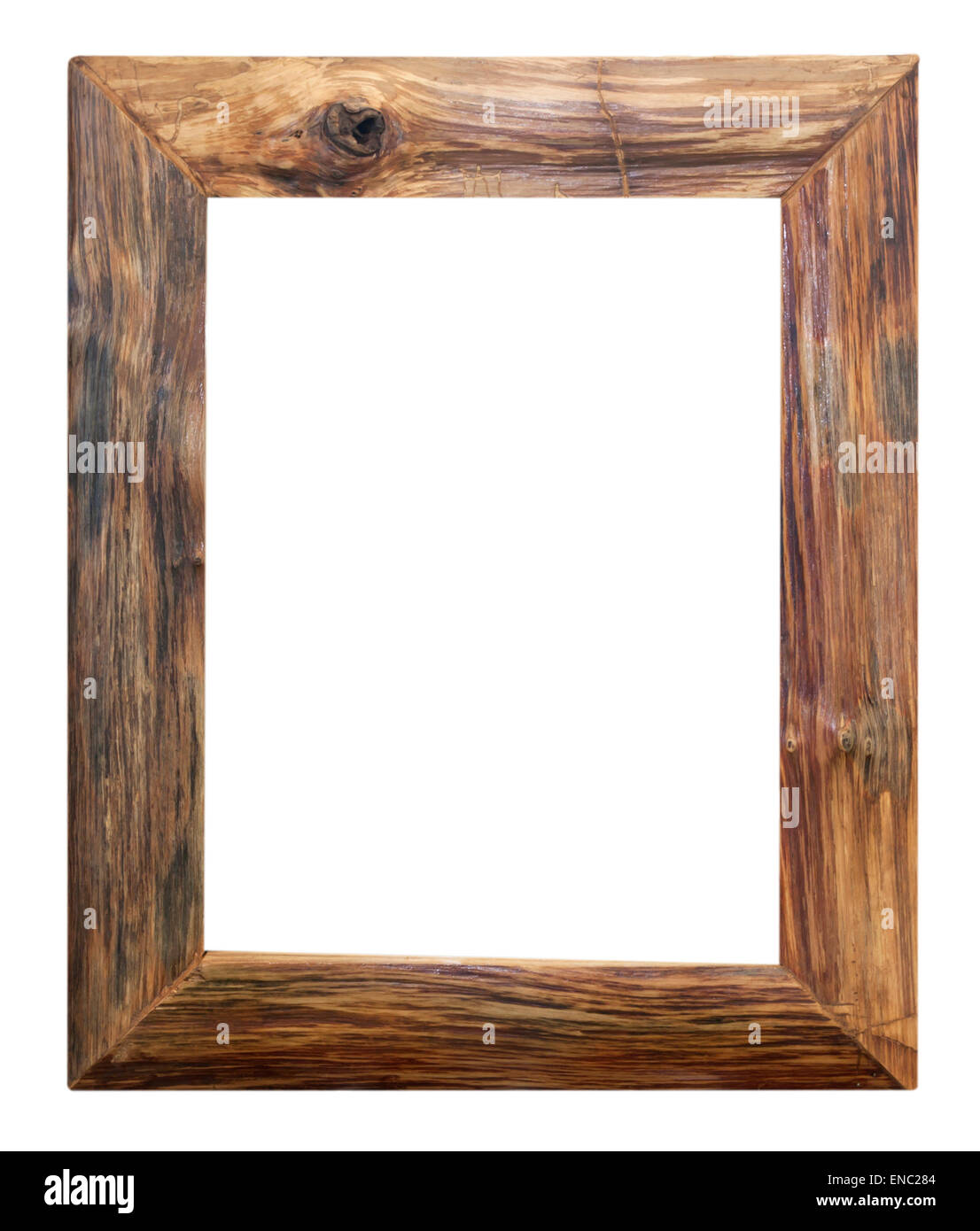 Wooden picture frame isolated on white background Stock Photo - Alamy
