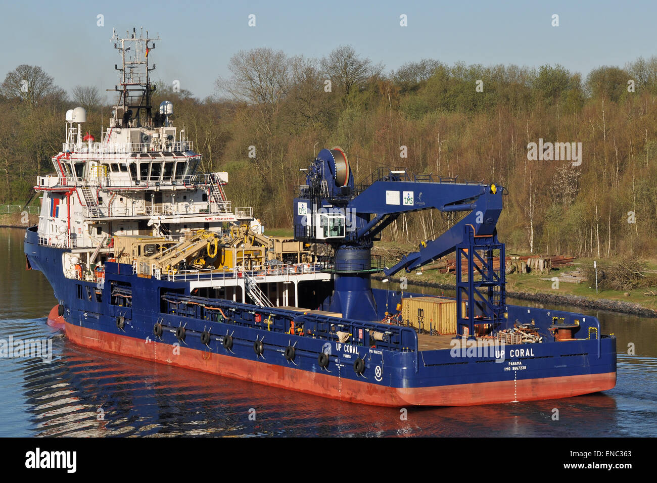 Offshore Supply Ship UP Coral Stock Photo