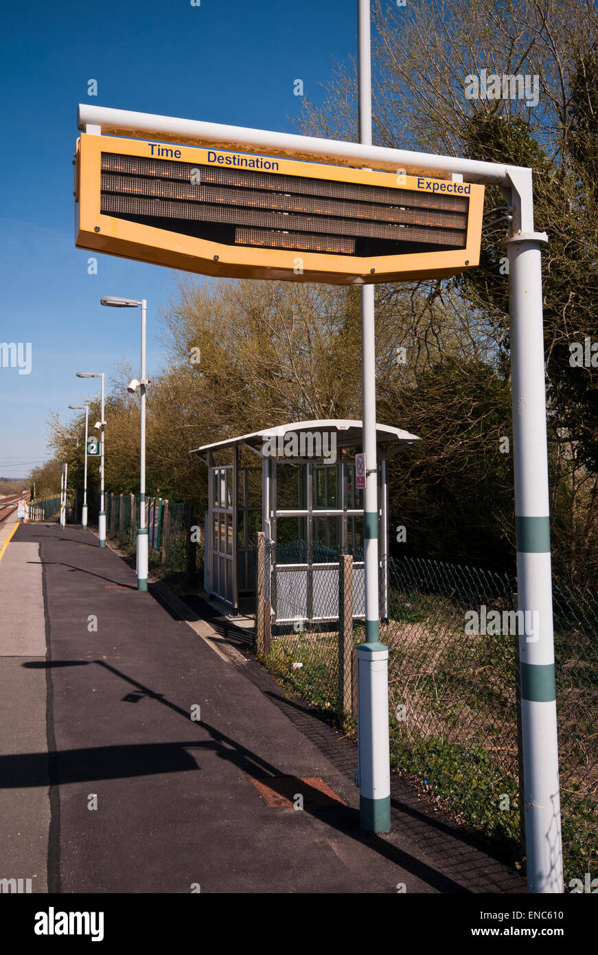 Uk Railway Station Platform Electric Destination Announcement Board