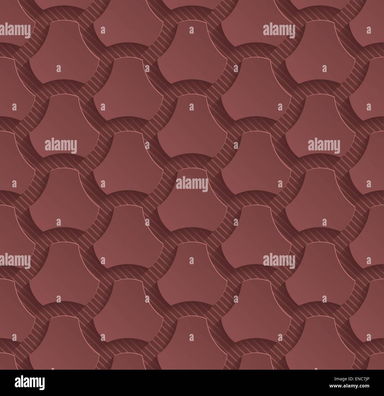 Marsala color perforated paper. Seamless (tileable) 3d background