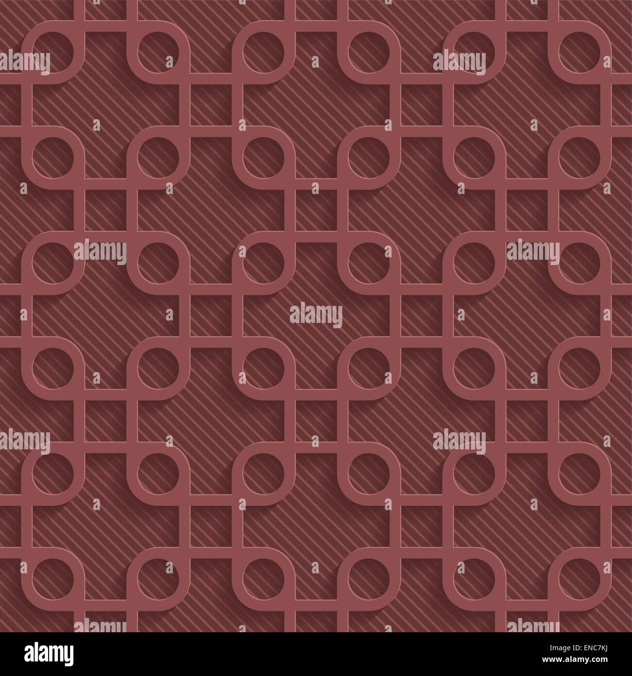 Marsala color perforated paper. Seamless (tileable) 3d background.  Editable vector EPS10. See similar patterns in my portfolio. Stock Vector