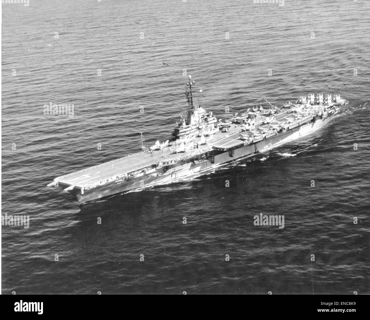 USS Ticonderoga CVA-14 Steaming off Philippines US Navy Photo Stock ...