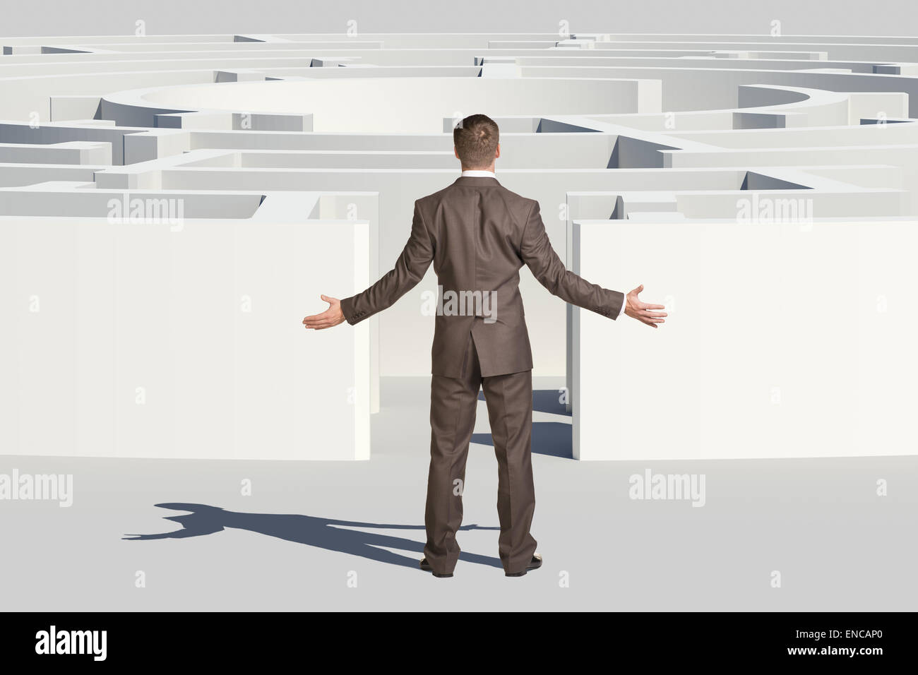 Businessman throwing up his hands Stock Photo Alamy