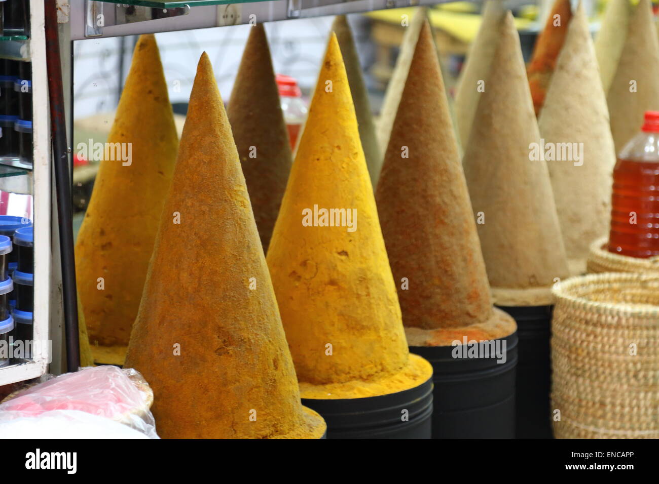 Spice cones in Marrakech, Morocco Stock Photo Alamy