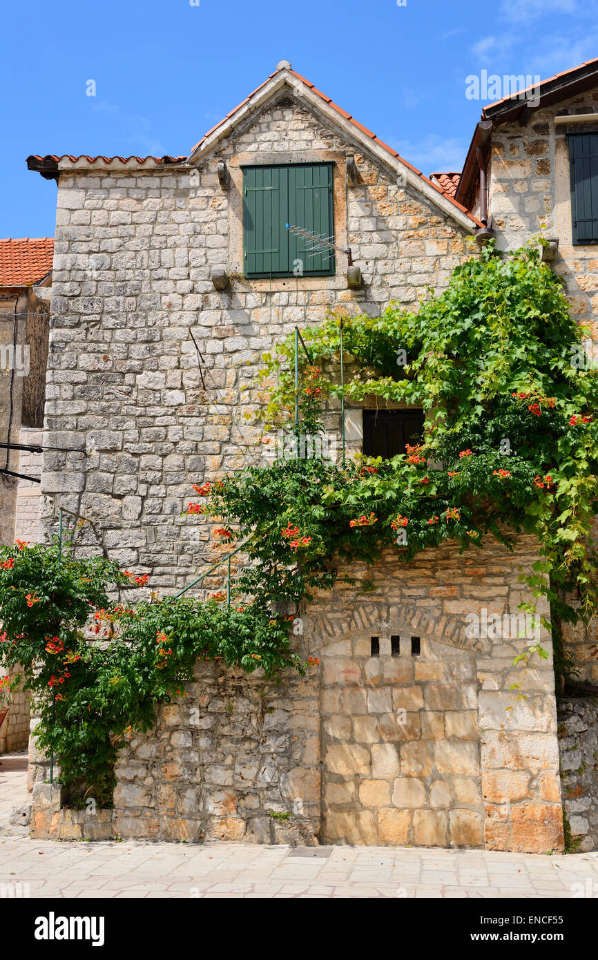 Stari Grad on Hvar Island on Dalmatian Coast of Croatia Stock Photo