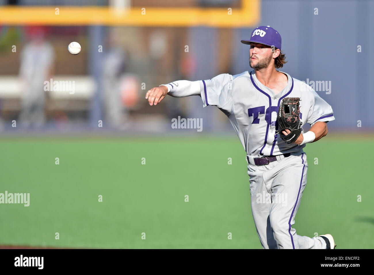 West Virginia, USA. 1st May, 2015. TCU infielder Garrett