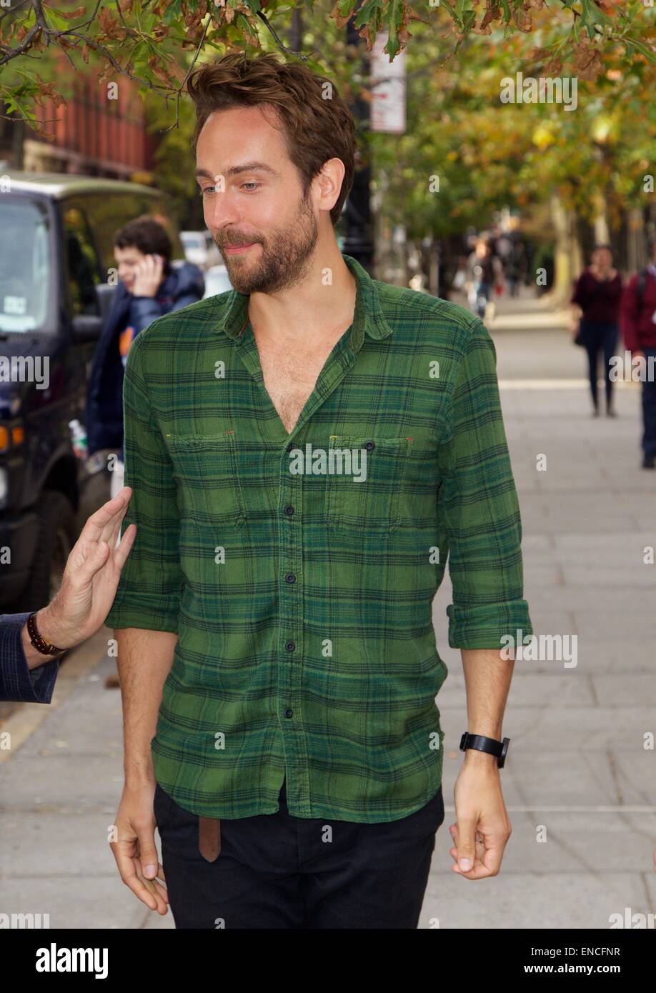 Tom Mison and John Noble Visit FOX’s SLEEPY HOLLOW-een Pumpkin Patch at  Saint Mark’s Church GreenMarket in New York City  Featuring: Tom Mison Where: New York City, New York, United States When: 28 Oct 2014 Stock Photo