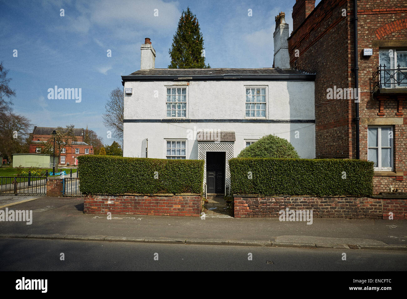 Historic houses Didsbury village Manchester Stock Photo Alamy