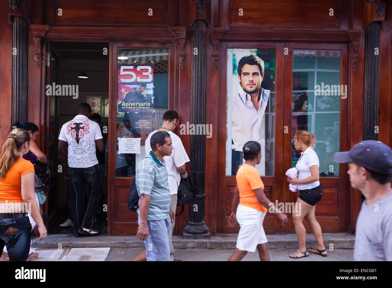 A store front in Havana, Cuba. Stock Photo