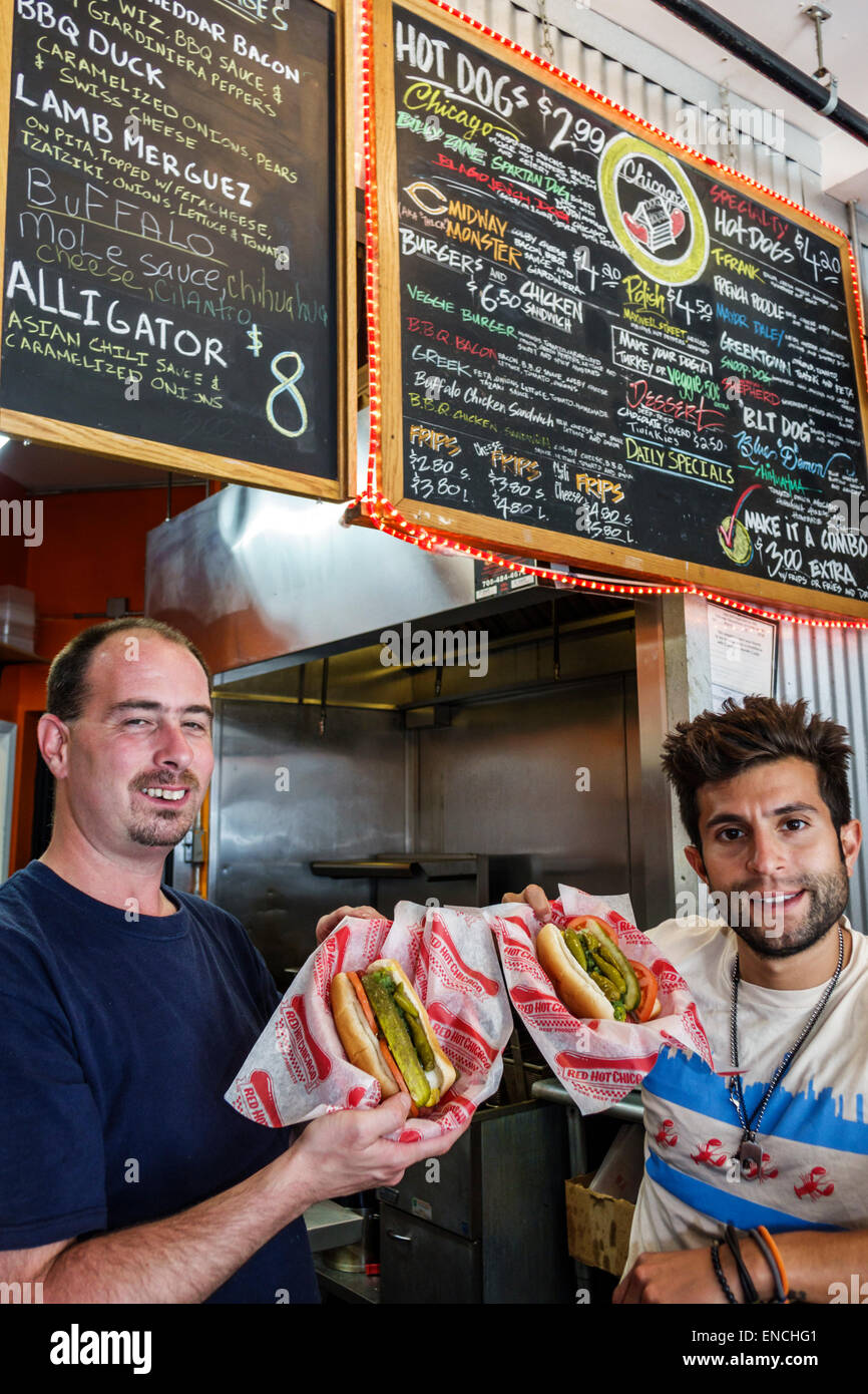 Chicago Illinois,North Side,Lincoln Park,West Fullerton Avenue,neighborhood,Chicago's Dog House,restaurant restaurants food dining cafe cafes,dining,m Stock Photo