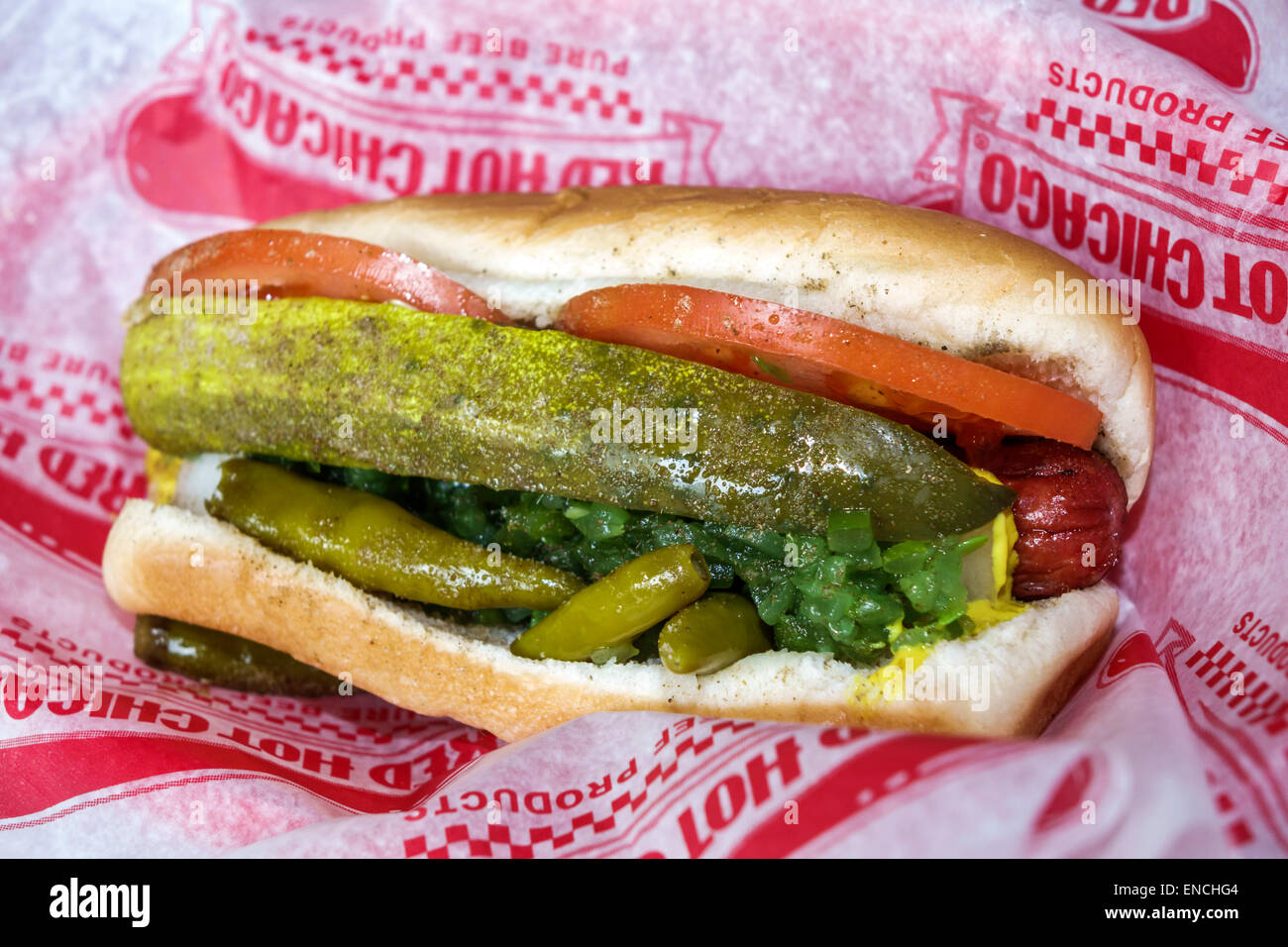Chicago Illinois,North Side,Lincoln Park,West Fullerton Avenue,neighborhood,Chicago's Dog House,restaurant restaurants food dining cafe cafes,dining,h Stock Photo