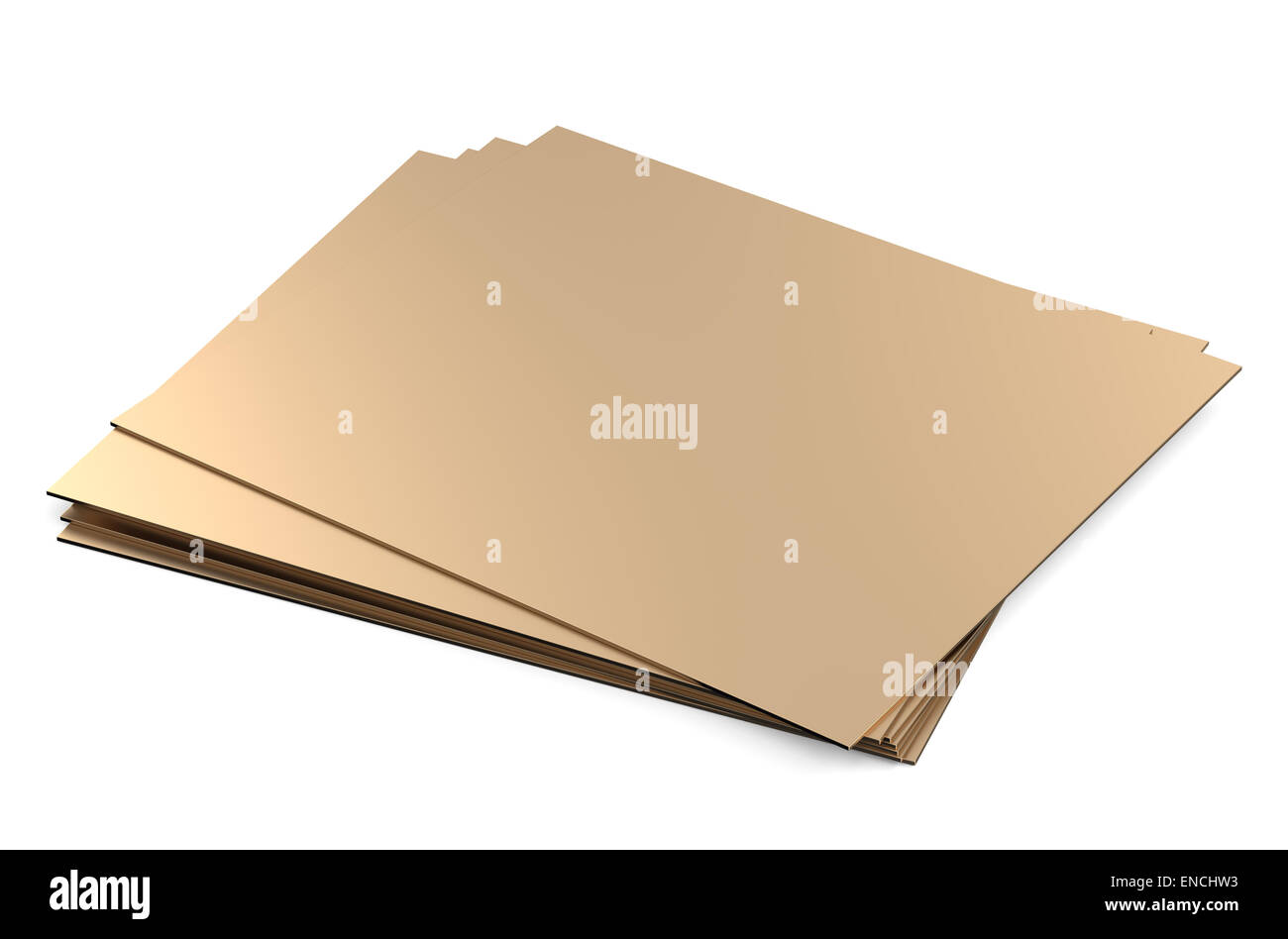 rolled metal, bronze sheets isolated on white background Stock Photo Alamy
