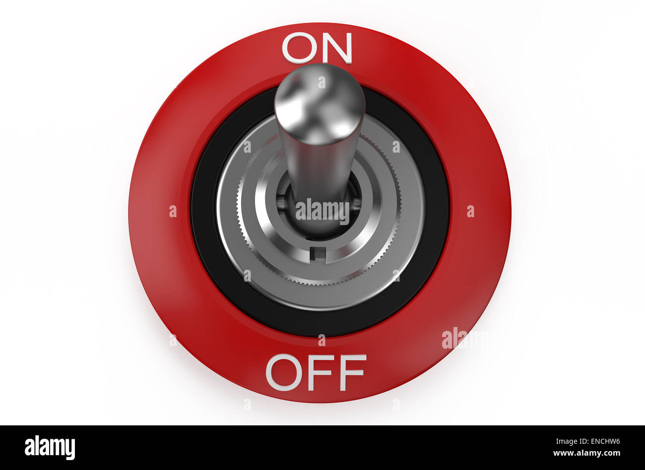 Switch Image Round round metallic switch isolated on white background Stock Photo - Alamy