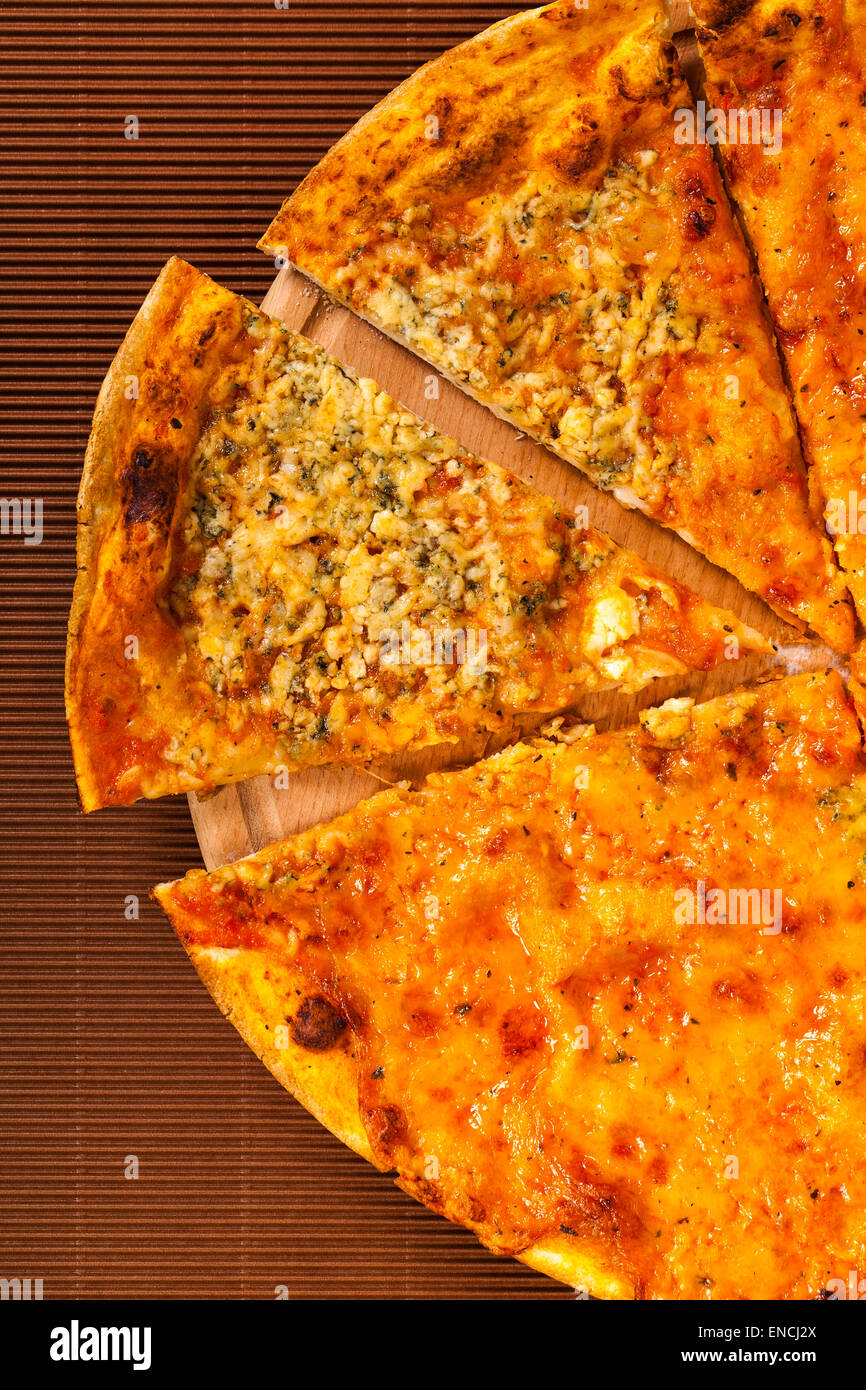 Pizza four cheese on hi res stock photography and images alamy