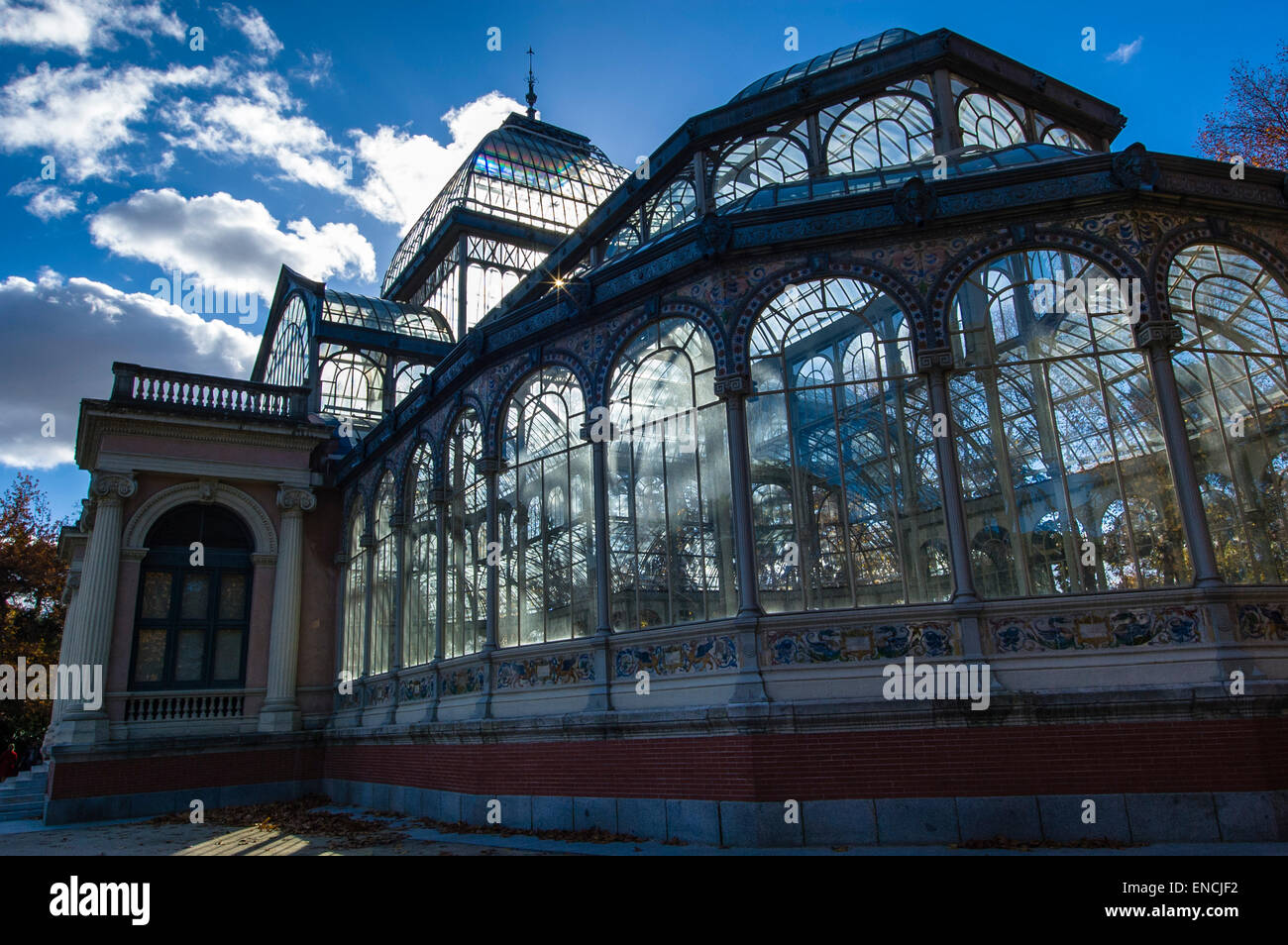Glass palace, Palacio de Cristal, Buen Retiro Park, Madrid, Spain Stock Photo