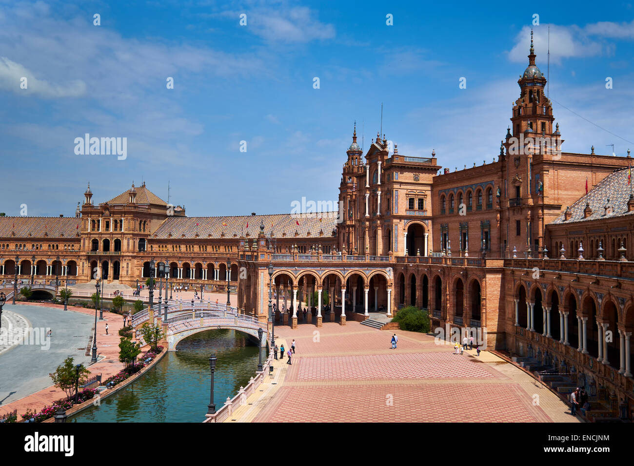 View of the ' Plaza de España' in Seville. Spain. Stock Photo