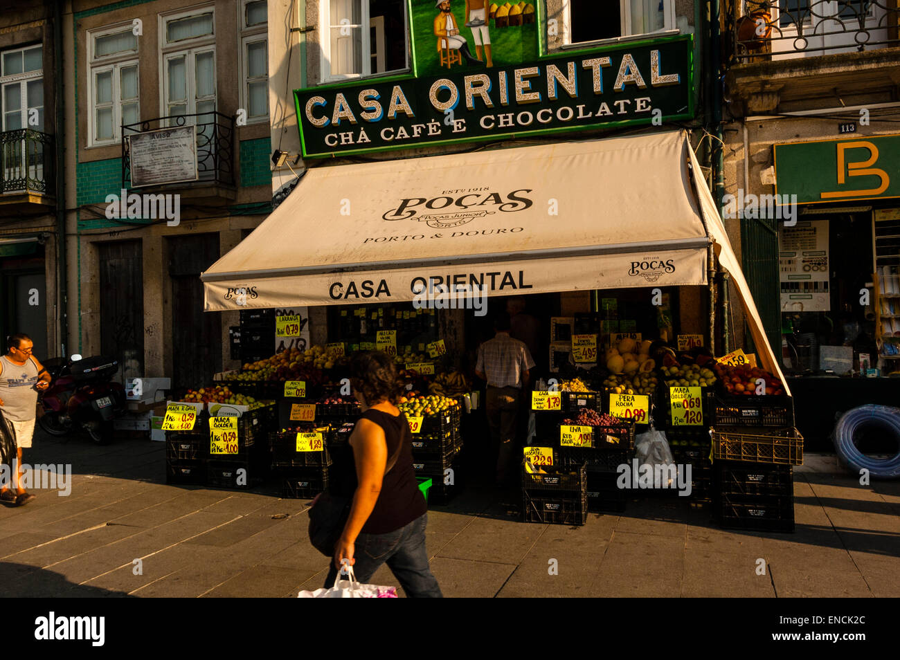 Casa Oriental, a traditional shop in the historical centre of Porto, Portugal Stock Photo