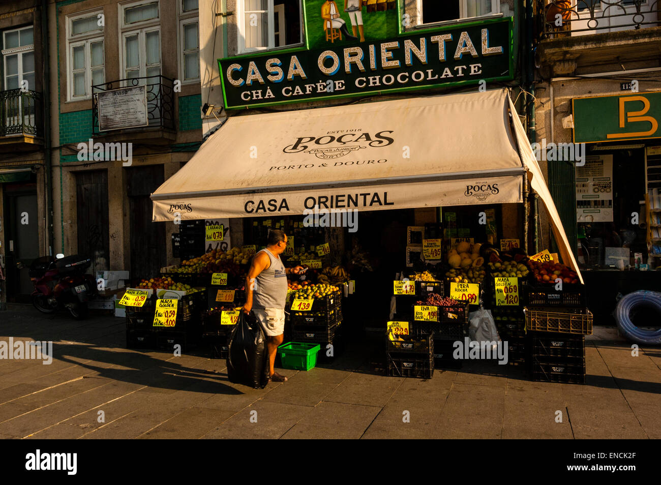 Casa Oriental, a traditional shop in the historical centre of Porto, Portugal Stock Photo