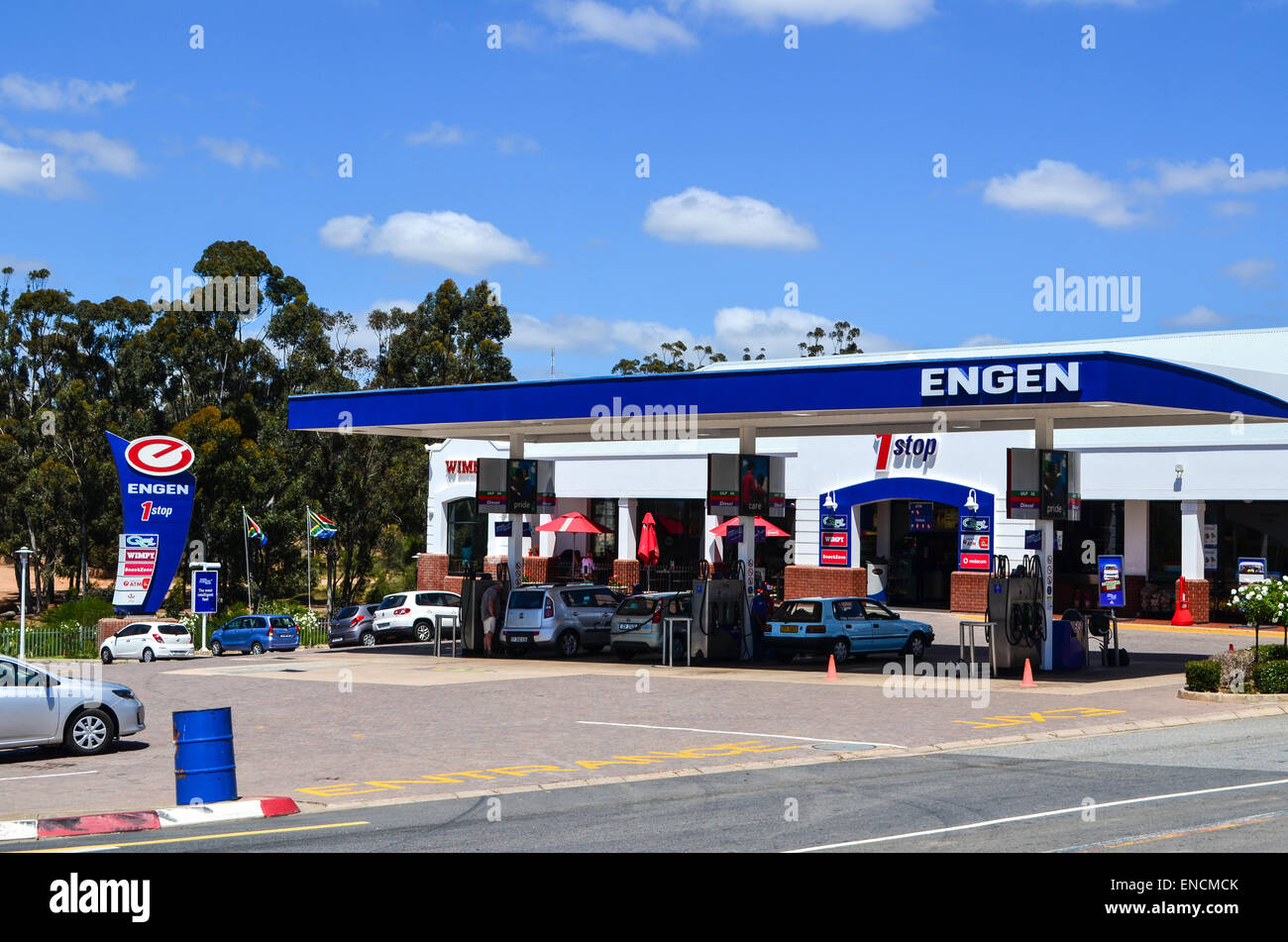 Engen petrol station in South Africa Stock Photo