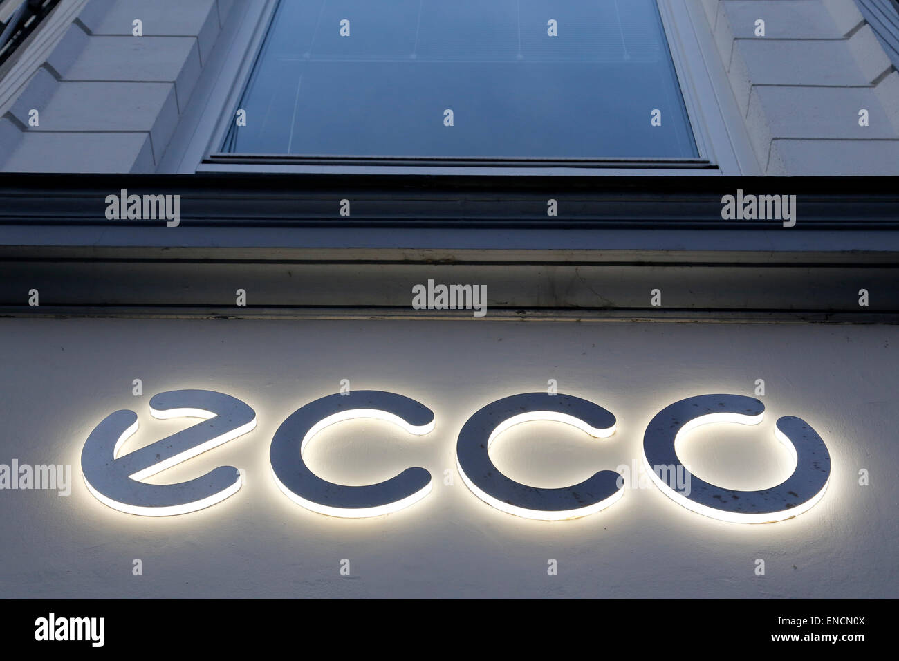 Ecco shop sign, Copenhagen, Denmark Stock Photo - Alamy