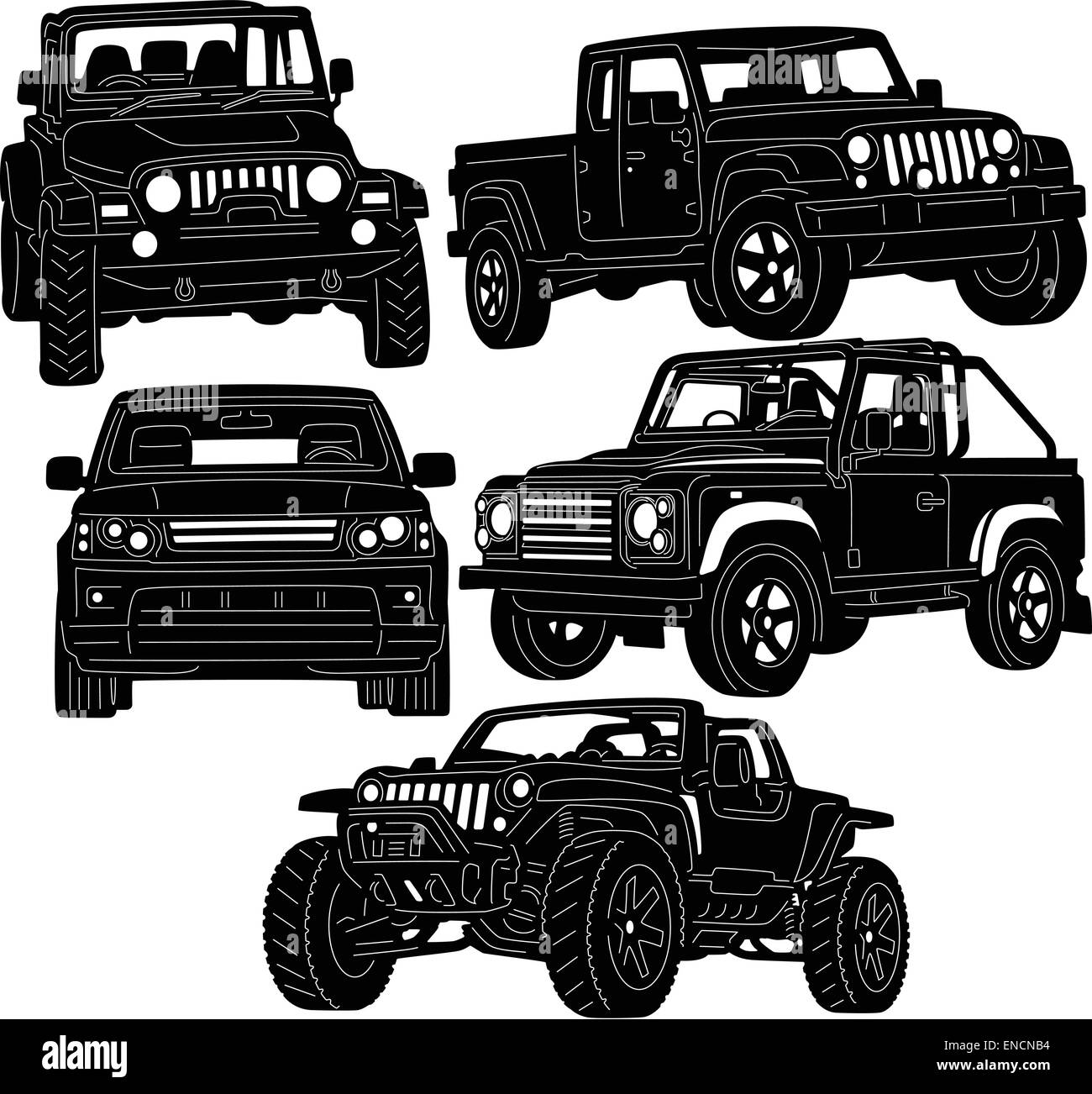 4x4 Truck Silhouette Stock Vector Image & Art - Alamy