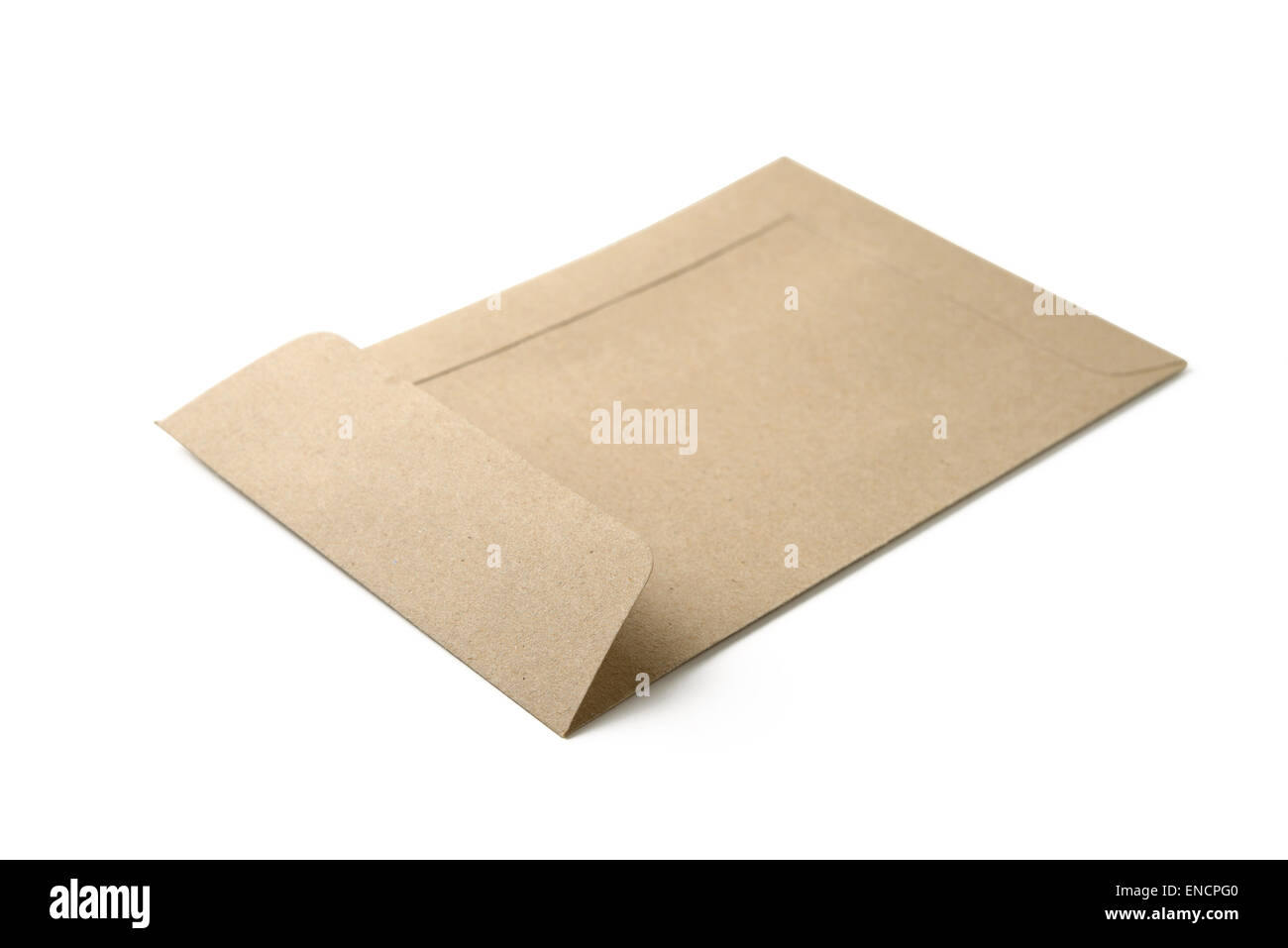 brown envelope isolated on white Stock Photo