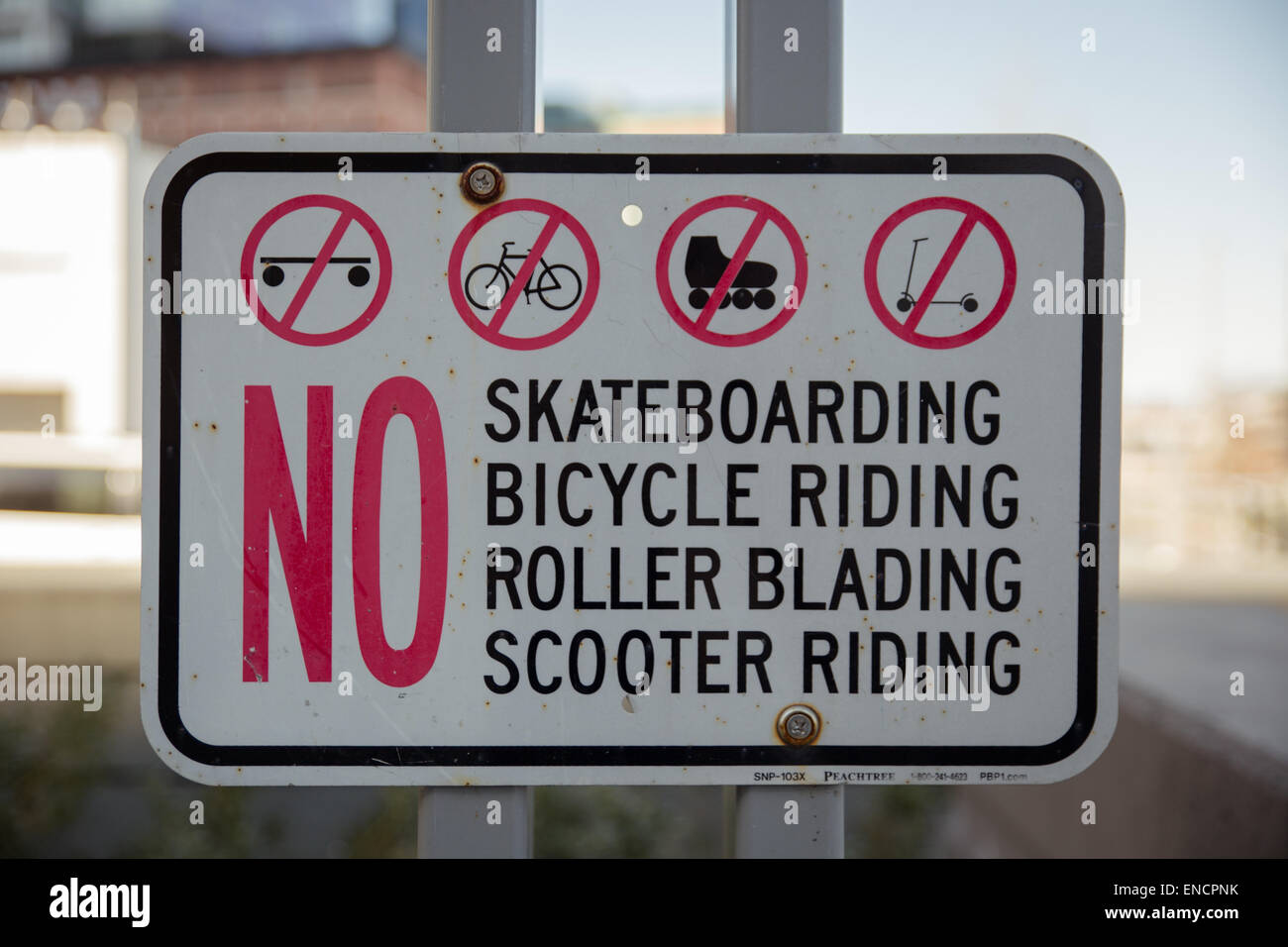 A prohibitory sign in Boston detailing what modes of transportation are