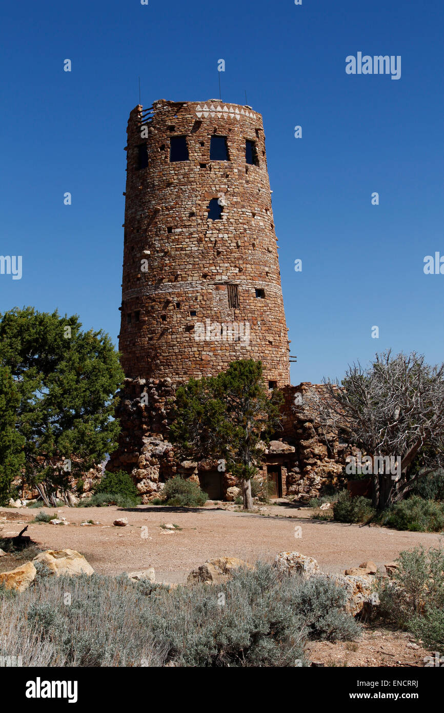 A deserted tower in the Grand Canyon National Park, Arizona, USA Stock ...