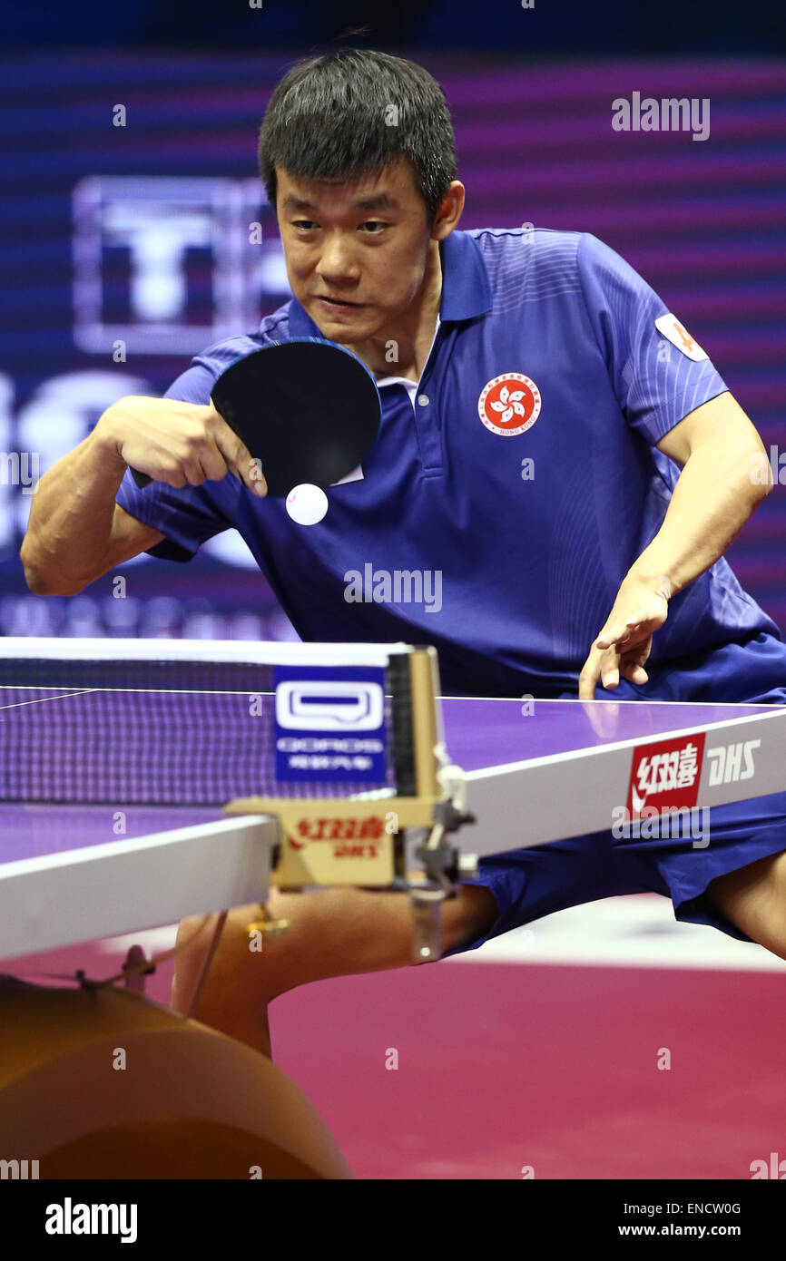 Tang Peng (HKG), MAY 2, 2015 - Table Tennis : 2015 World Table Tennis  Championships Men's singles Quarter-final match at Suzhou International  Expo Centre, Suzhou, China. (Photo by Shingo Ito/AFLO SPORT Stock Photo -  Alamy