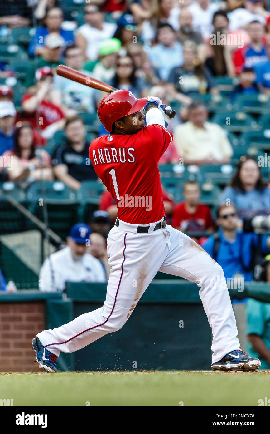 Arlington, TX, USA. 02nd May, 2015. Texas Rangers shortstop Elvis ...