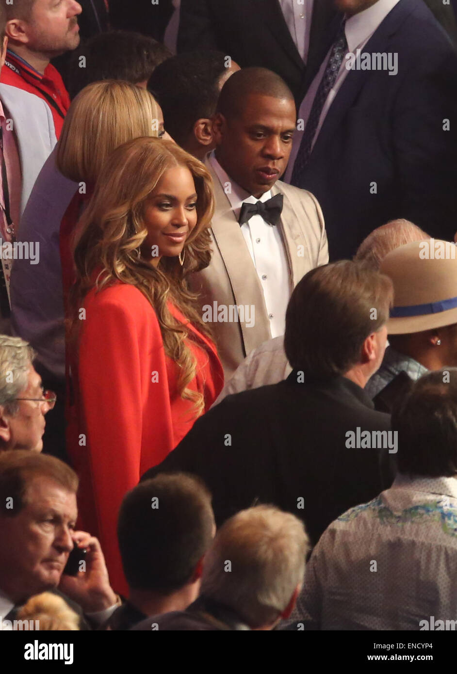 Las Vegas, Nevada, USA. 2nd May, 2015. JayZ and Beyonce were ringside