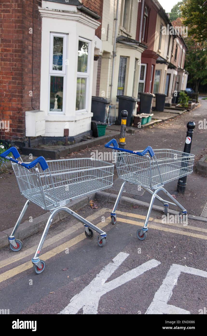 Abandoned Shopping trolleys, England, UK Stock Photo