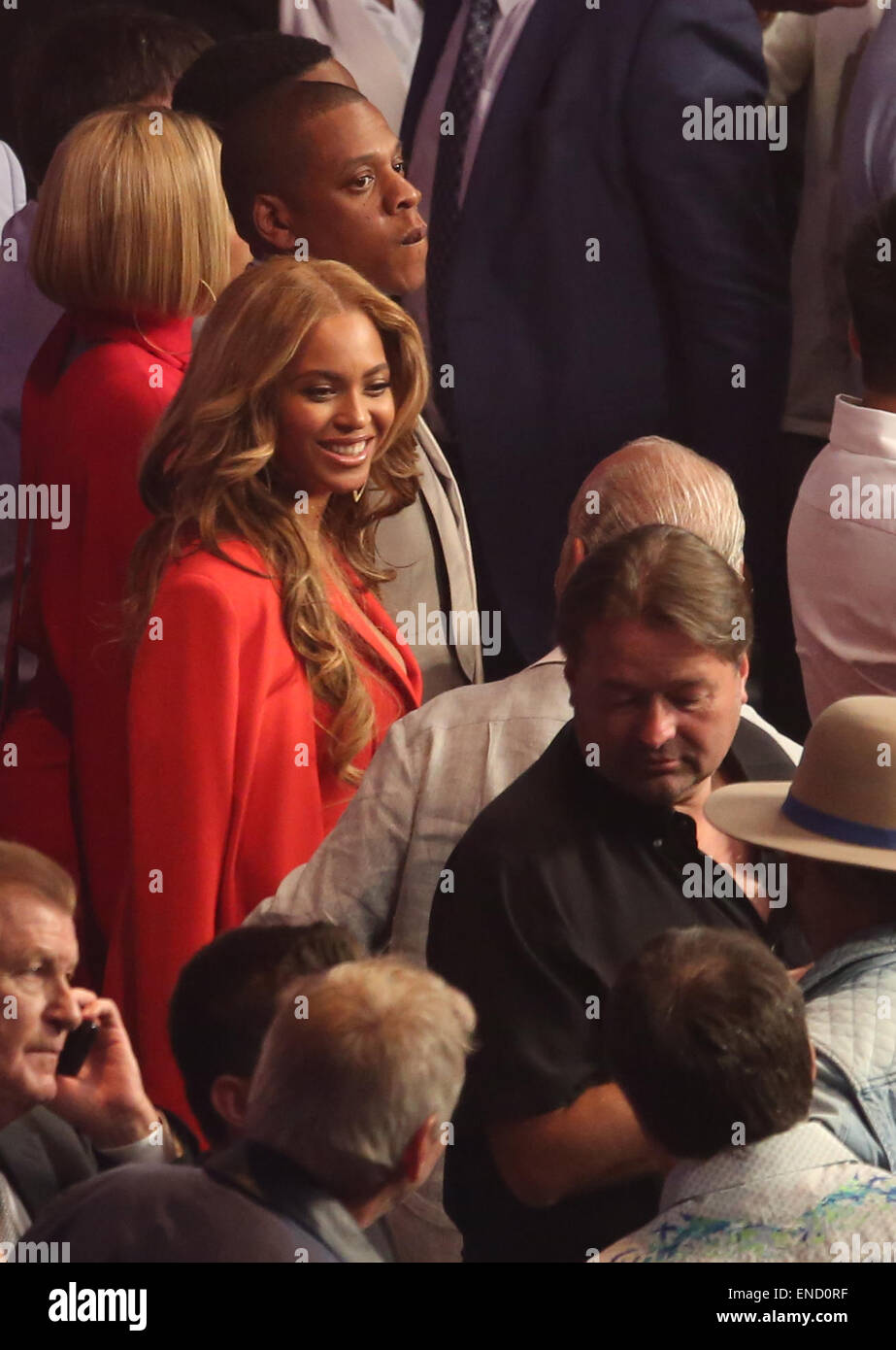 Las Vegas, Nevada, USA. 2nd May, 2015. JayZ and Beyonce were ringside