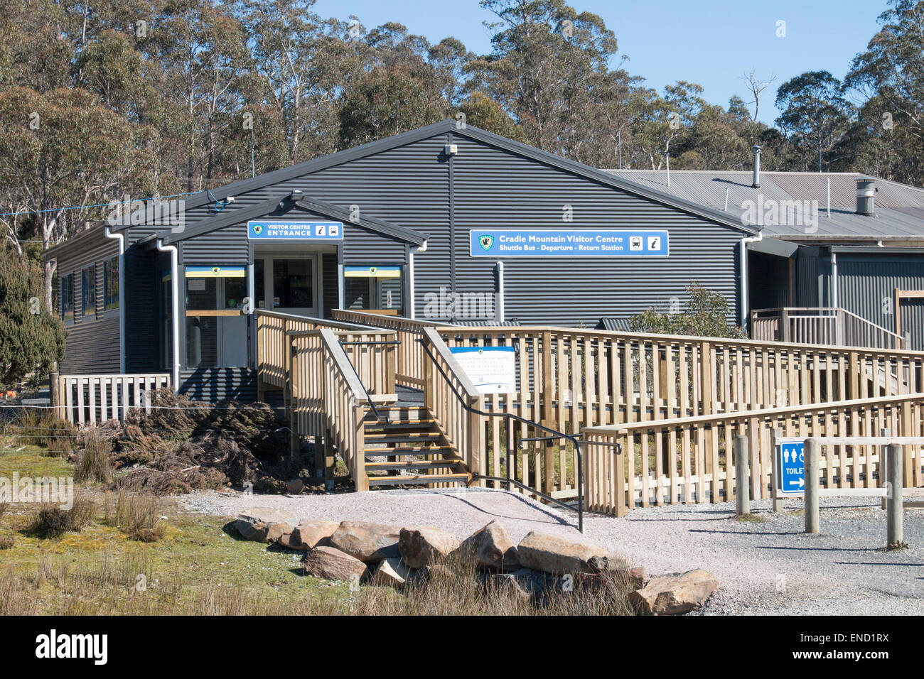 Visitor centre in Cradle Mountain national par,Tasmania,australia Stock