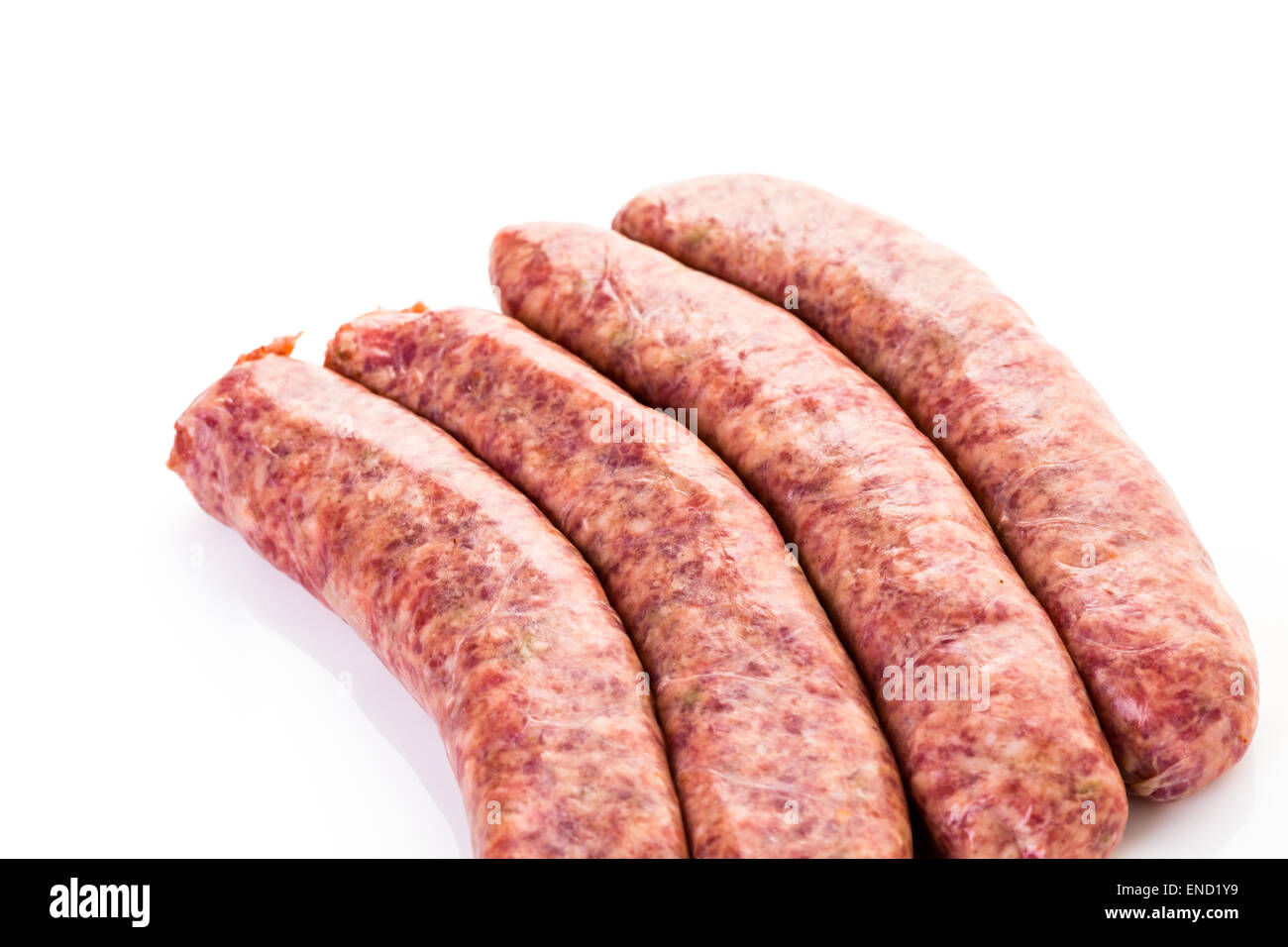 raw-italian-sausage-on-a-white-background-stock-photo-alamy