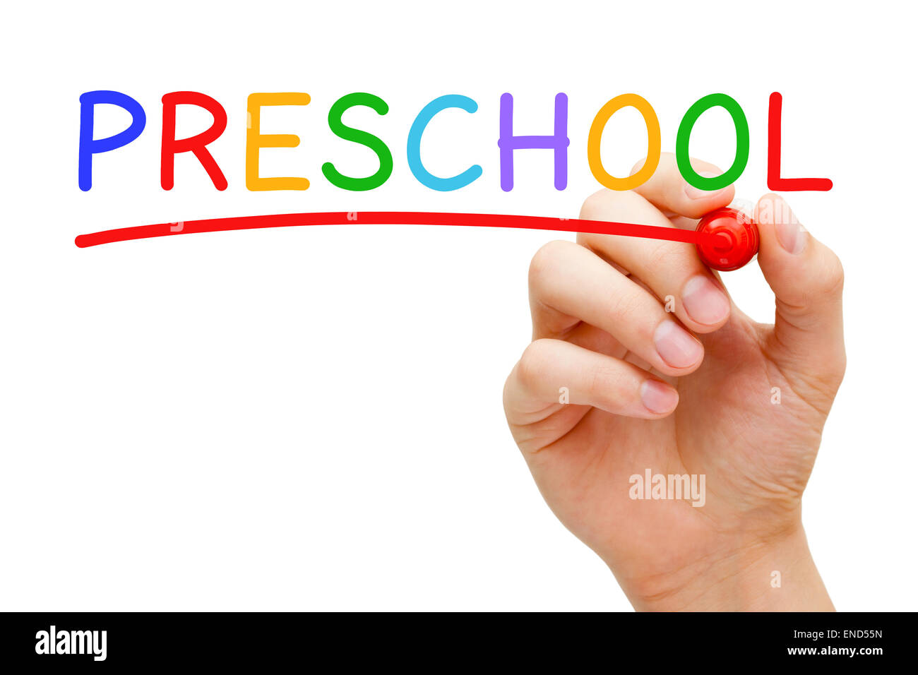 Child writing lesson on Cut Out Stock Images & Pictures - Alamy