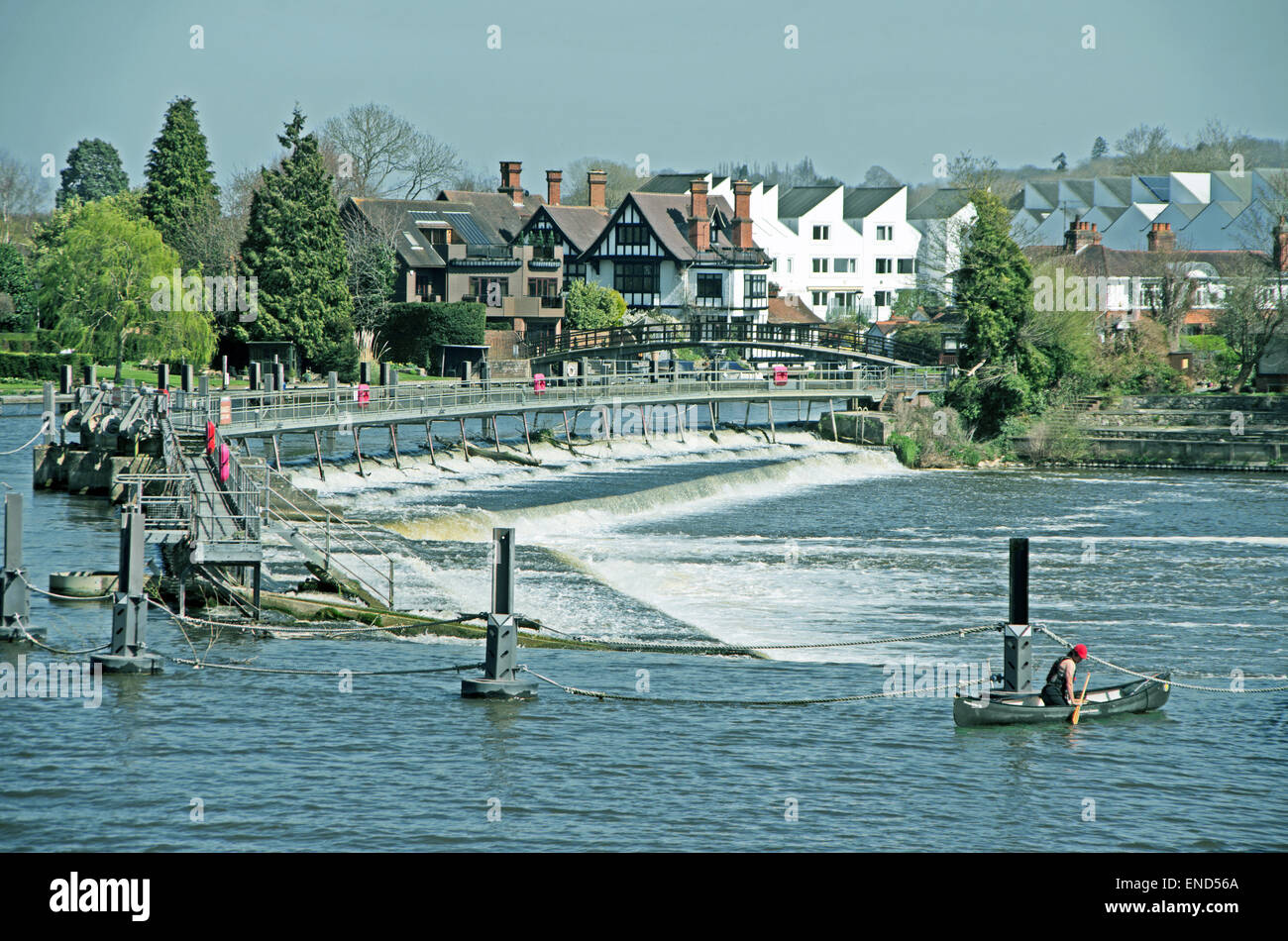 Marlow, Weir, River Thames, Buckinghamshire Stock Photo Alamy