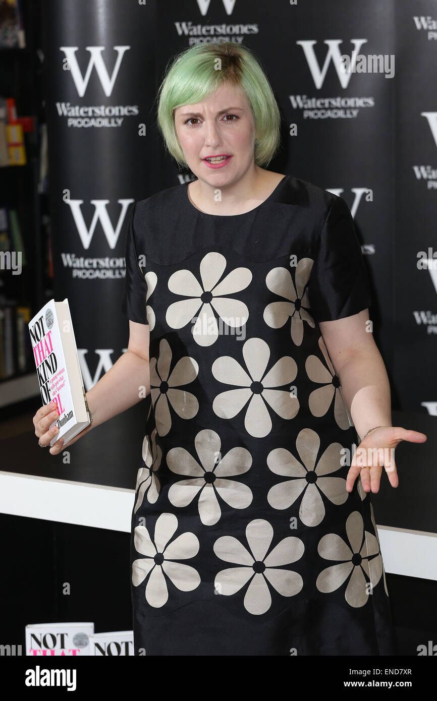 Lena Dunham Signs Copies Of Her Book Not That Kind Of Girl At Waterstones Featuring Lena 