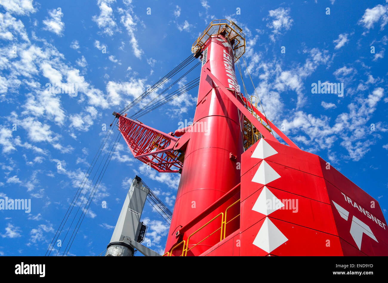 Cranes in the port of Cape Town, South Africa Stock Photo