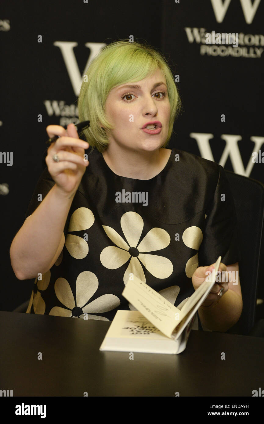 Lena Dunham Signs Copies Of Her Book Not That Kind Of Girl At Waterstones Piccadilly Featuring 