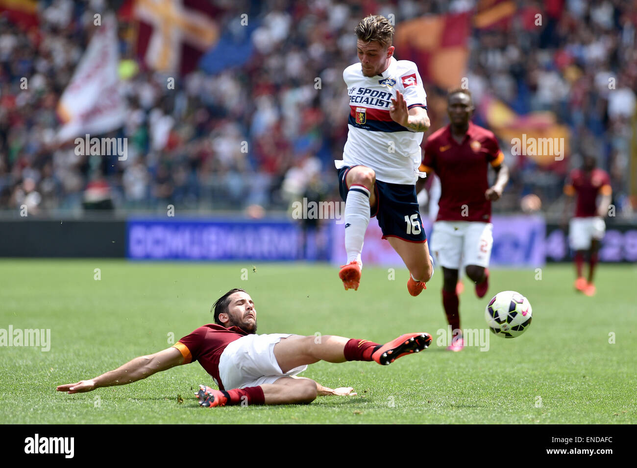 Football action tackle slide hi-res stock photography and images - Alamy