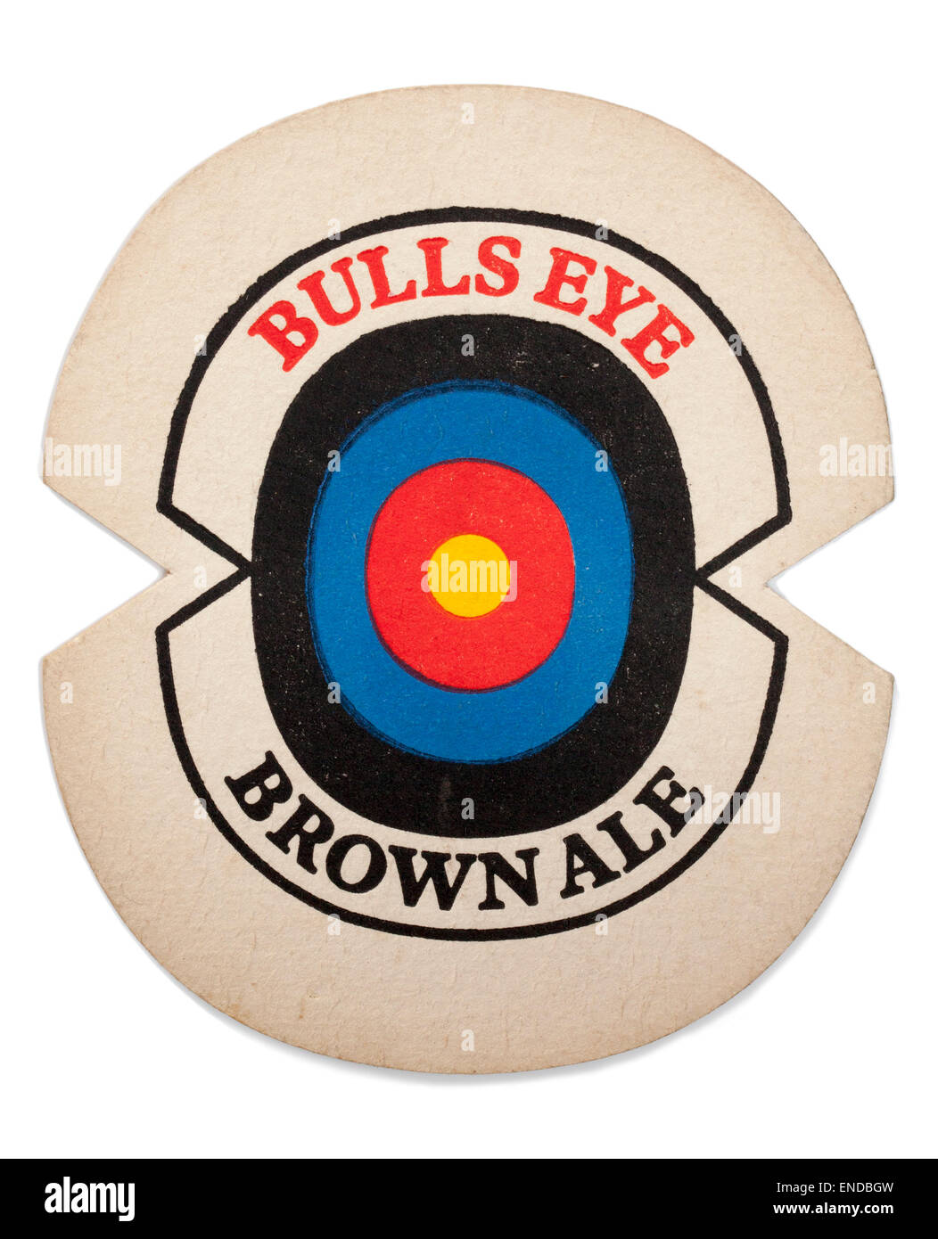 Vintage British Beer Mat advertising Bulls Eye Brown Ale Stock Photo