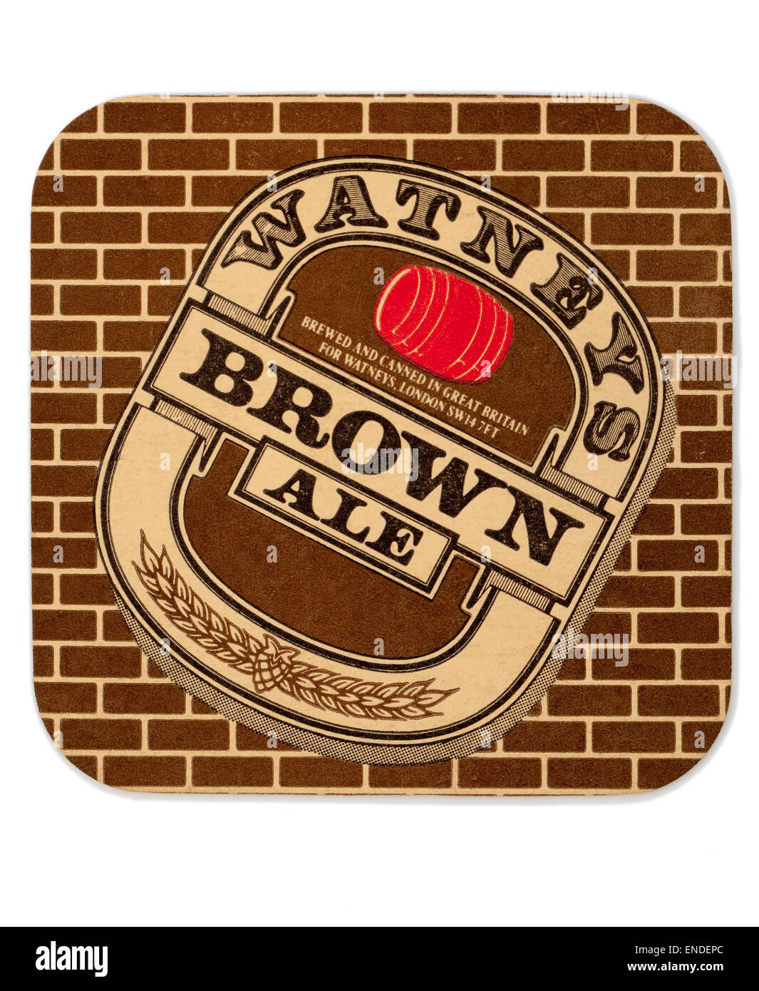 Vintage British Beer Mat advertising Watneys Brown Ales Stock Photo