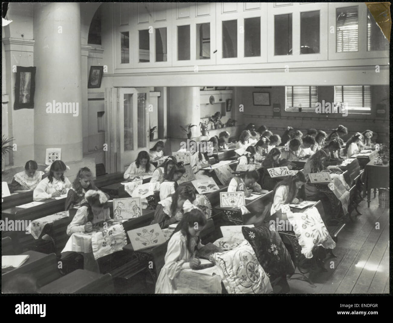 Fort Street Public School [needlework class] Stock Photo Alamy