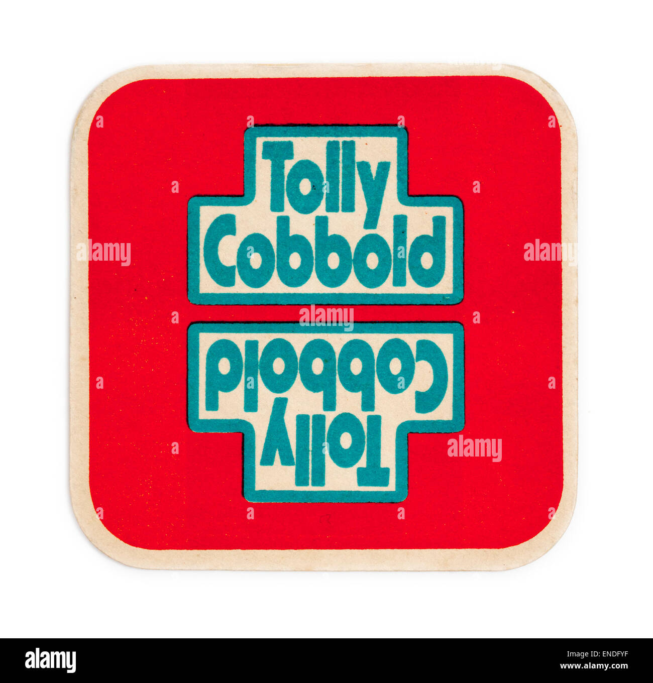 Vintage Beer Mat advertising Tolly Cobbold Brewery and Beer Stock Photo