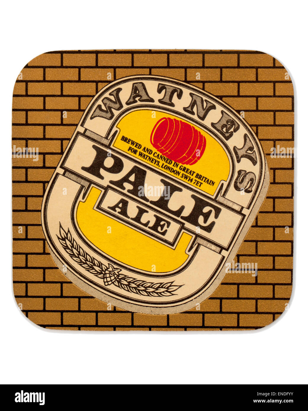 Vintage British Beer Mat Advertising Watneys Pale Ale Beer Stock Photo