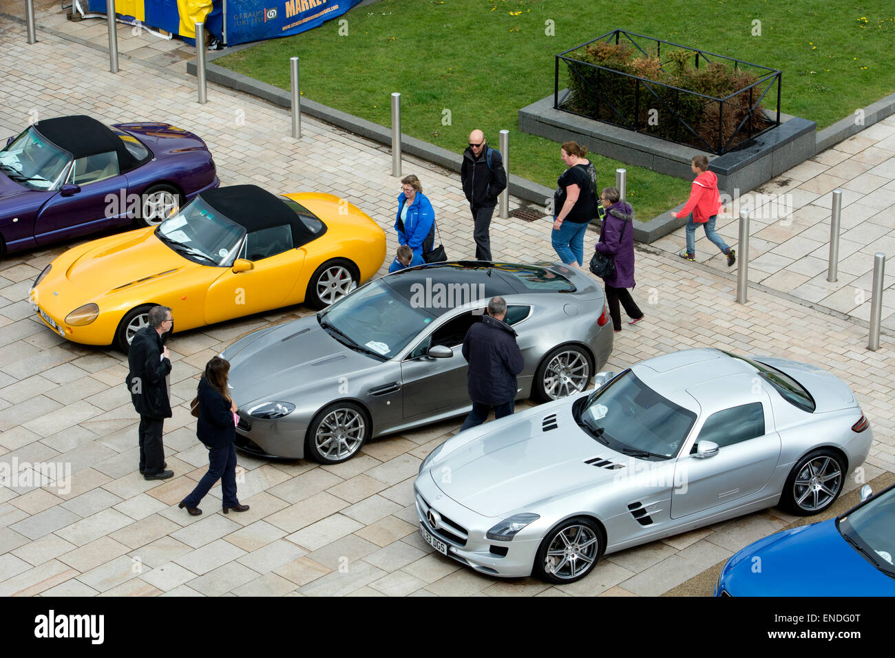 StratforduponAvon, Warwickshire, UK. 3rd May, 2015. Modern supercars and sports cars are